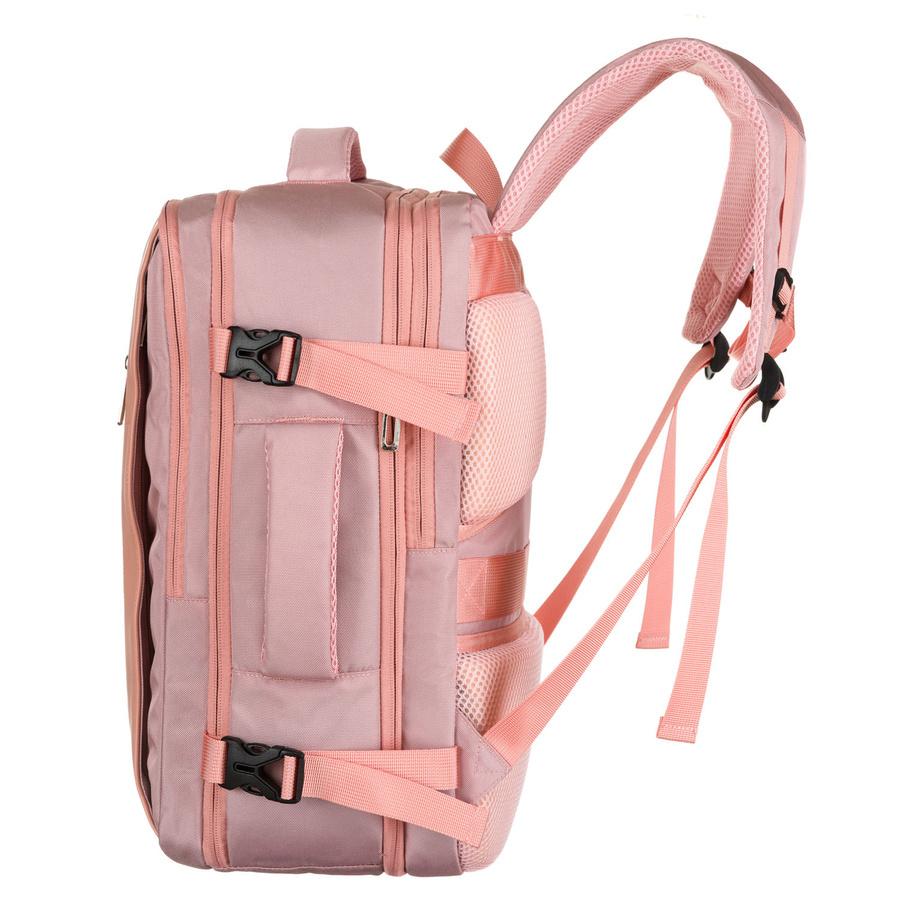 Backpack with a Laptop Compartment Made of Cordura In Pink, Hung On Adjustable Straps - Peterson