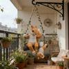 Garden Squirrel Decors Statue Fairys Garden Accessories Hanging Squirrel Sculptures Housewarmings Gift for Patio Yard