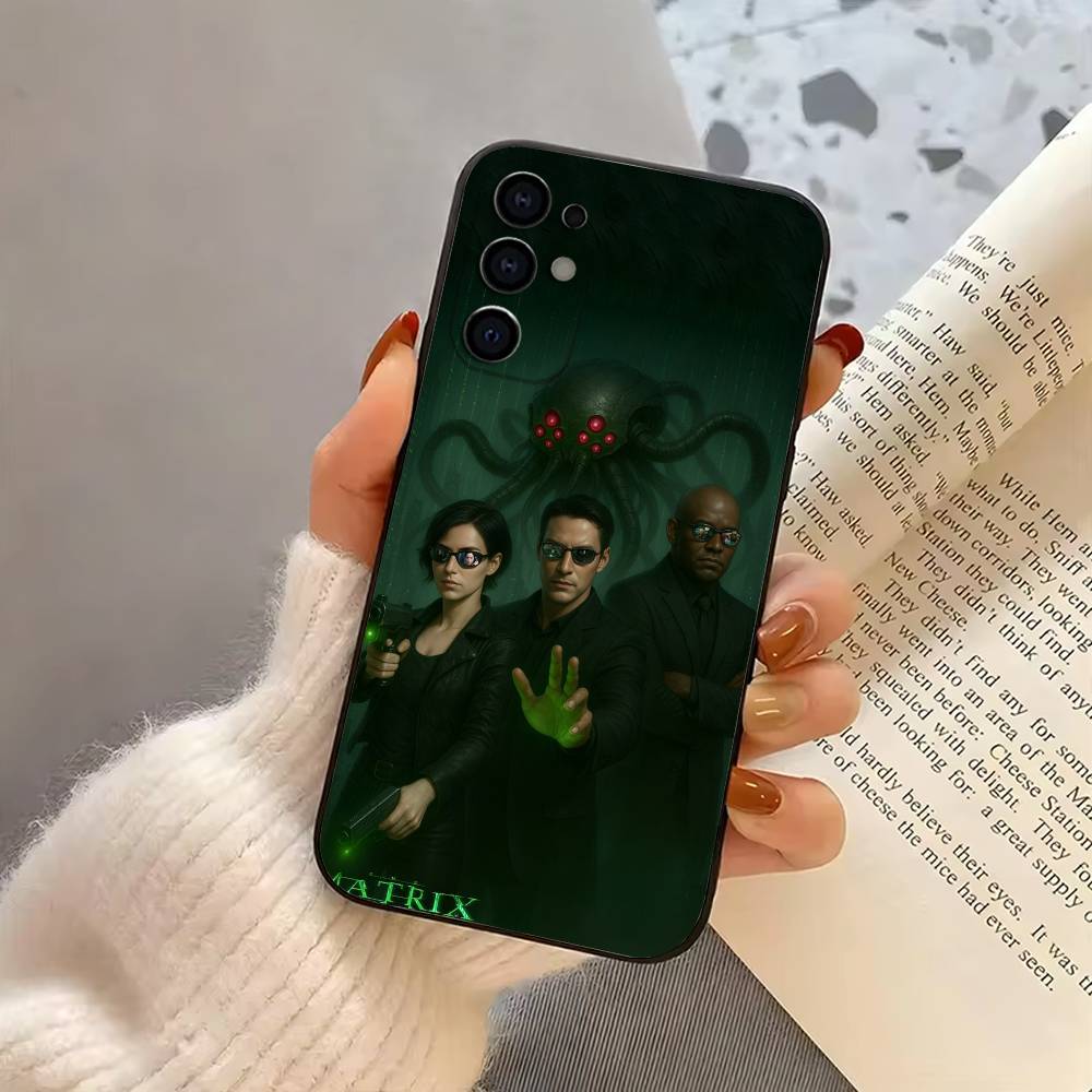 H-Hacker T-The M-Matrix-TM Phone Case Black Silicone Soft For Samsung S25,S24,S21,S22,S23,S30,Ultra,S20,Plus,Fe,Lite