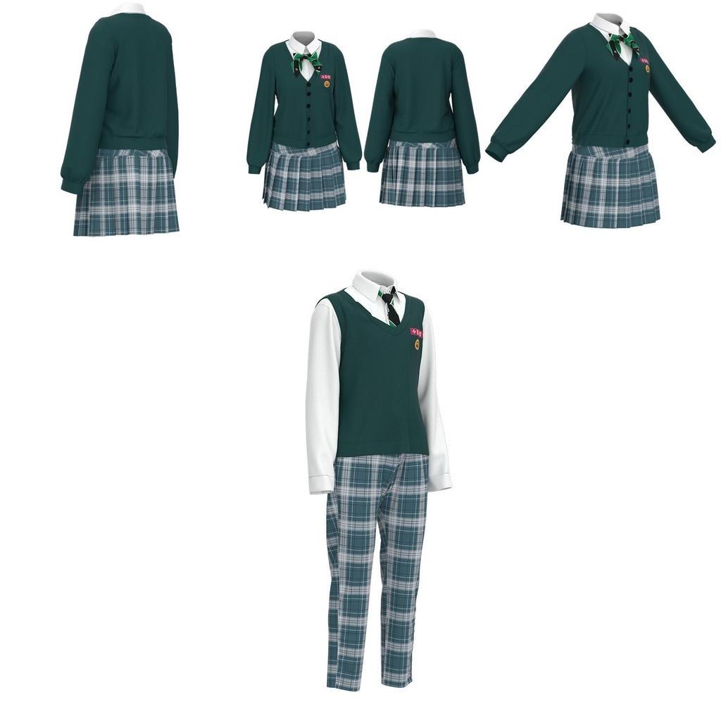 Authentic All Of Us Are Dead Cosplay Costume For Men And Women School Uniform Outfit For Halloween