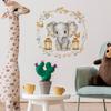 Cartoon Baby Elephant Lantern Wall Sticker Self-Adhesive Removable for Bedroom Living Room Hallway Closet Dorm Home Decor Art