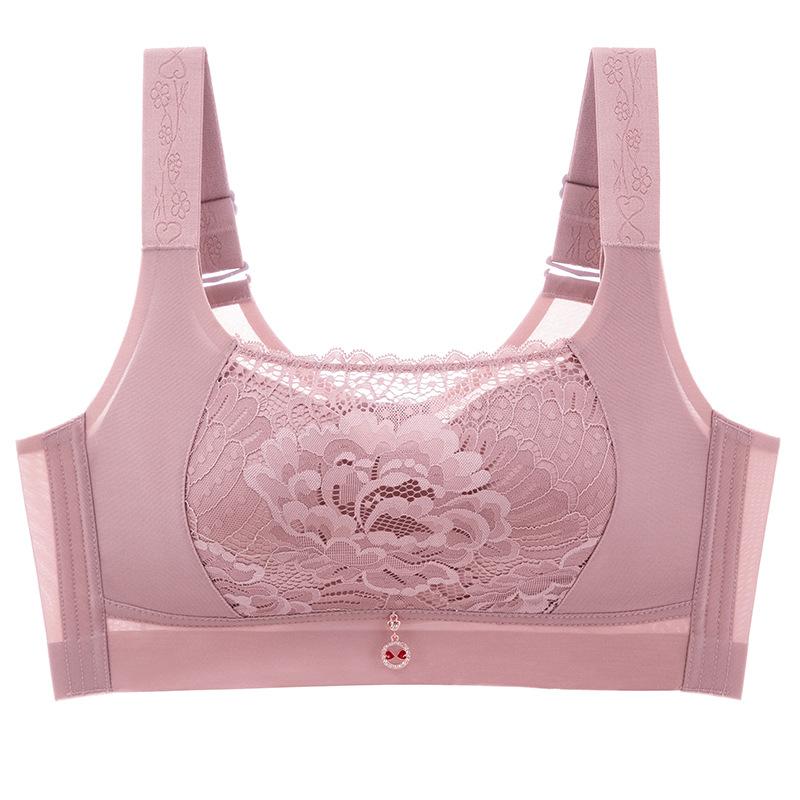 Bras Without Underwire Women's Plus-size Underwear Gathering Bras Anti-sagging Thin Bras Adjustable Bras with Breast Retraction Push Up Bra