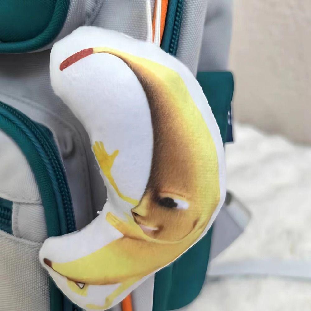 Funny Big Banana Voice Keychain Banana Doll Banana Key Chain New Silly Big Banana Bag Pendant