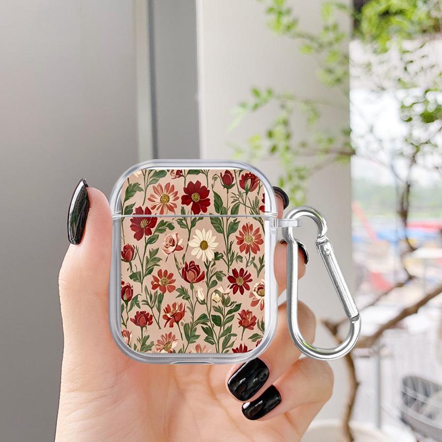 Clear Earphone Cases Cover Case For Airpods Pro3 3 2 Pro Pro2 1 4 Cartoon Flower
