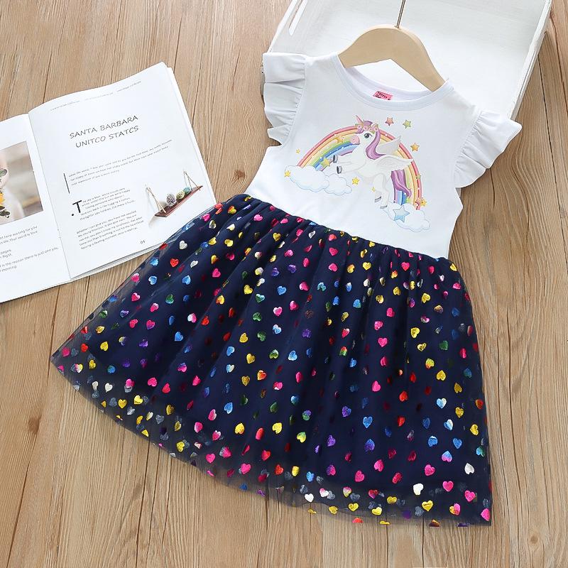 Girls' Summer Princess Cotton Mesh Dress - Fairy Style