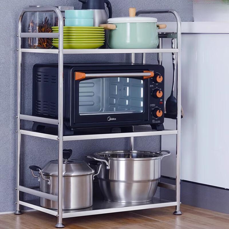 3-Tier Kitchen Microwave Oven Storage Rack with Wheels