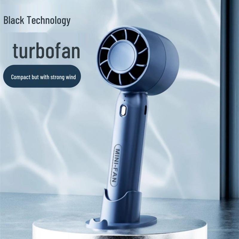 T10 Portable Handheld Fan: Silent, Strong Wind with Three Speed Settings