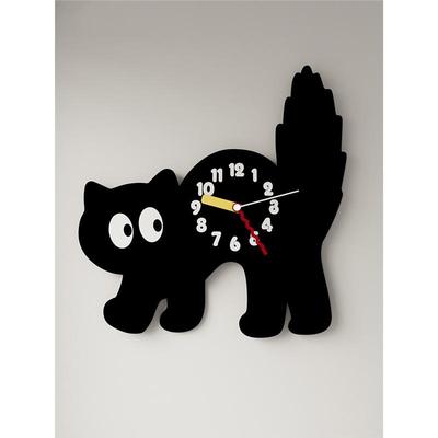 Süße Katzenprinzessin Wanduhr: Kreatives Cartoon-Design für Kinderzimmer, Wohnzimmer oder Esszimmer - Neuer Stil 2024