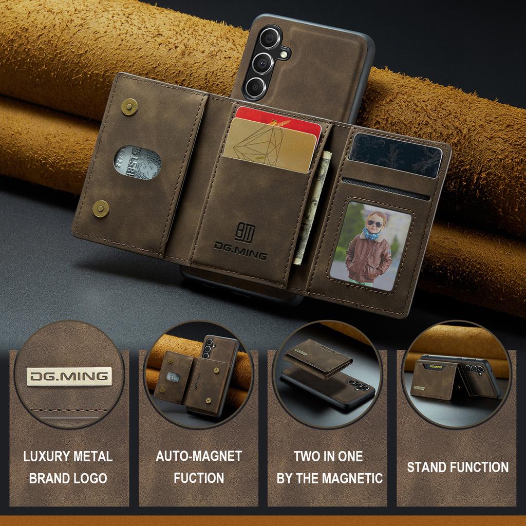 DG.MING M2 Series for Samsung Galaxy A36 5G Case PU+PC+TPU Phone Cover Detachable Wallet
