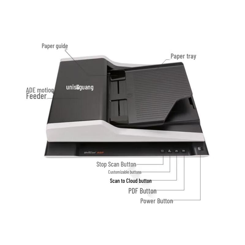 Unisplendour High-Speed A4 Flatbed & ADF Scanner CN plug (adapter included)