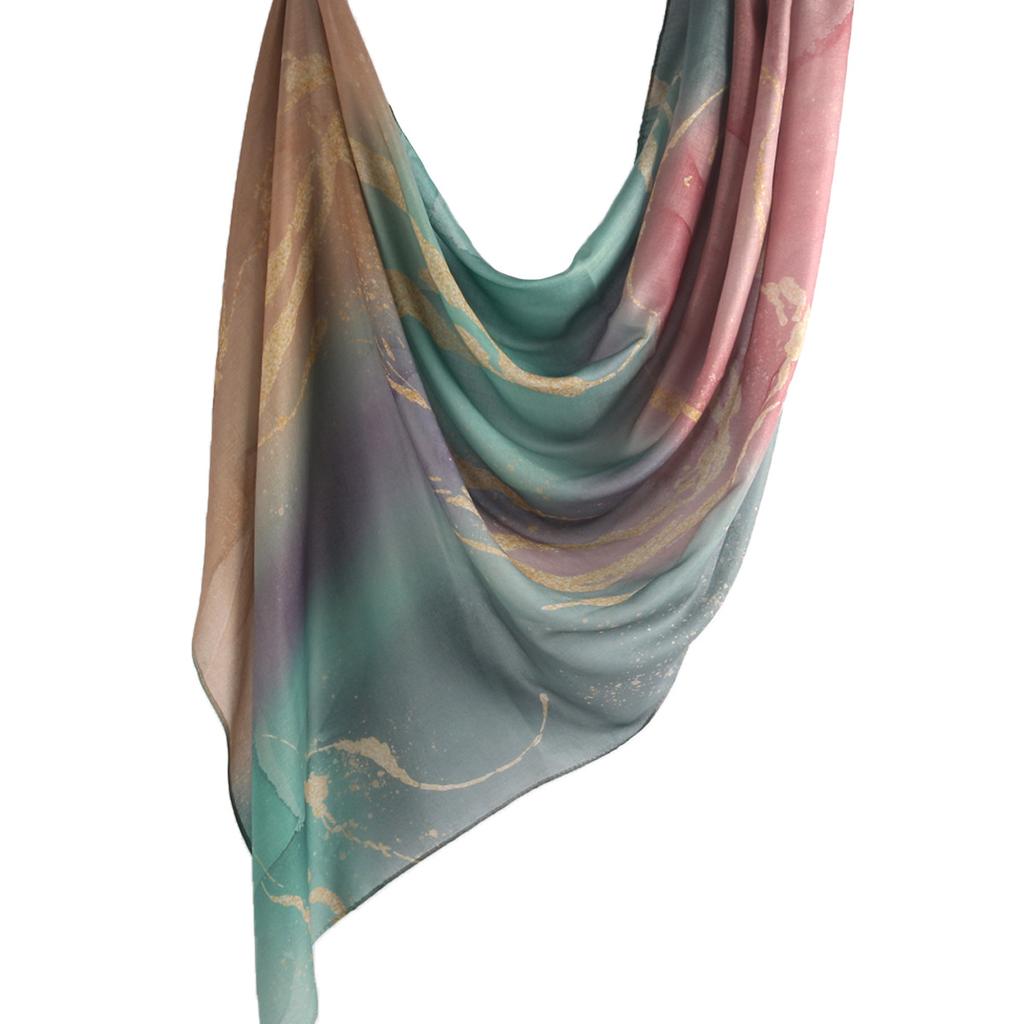 Aquarell Blume Viskose Hijab Schal Atmungsaktiv Weich Lang Mode Schals Kopftuch Paisley Muster Muslimische Hijabs Für Frauen