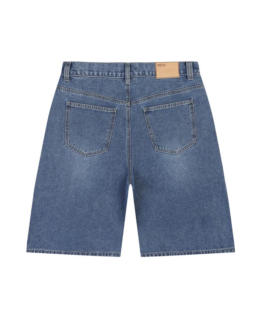 W STANDARD Denim Half Pants [Light Blue]