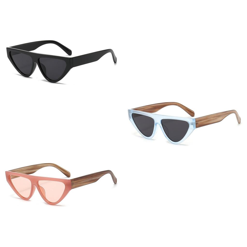 Neymar Style Triangle Cat Eye Sunglasses Vintage Color-block Uv400 Shades Men