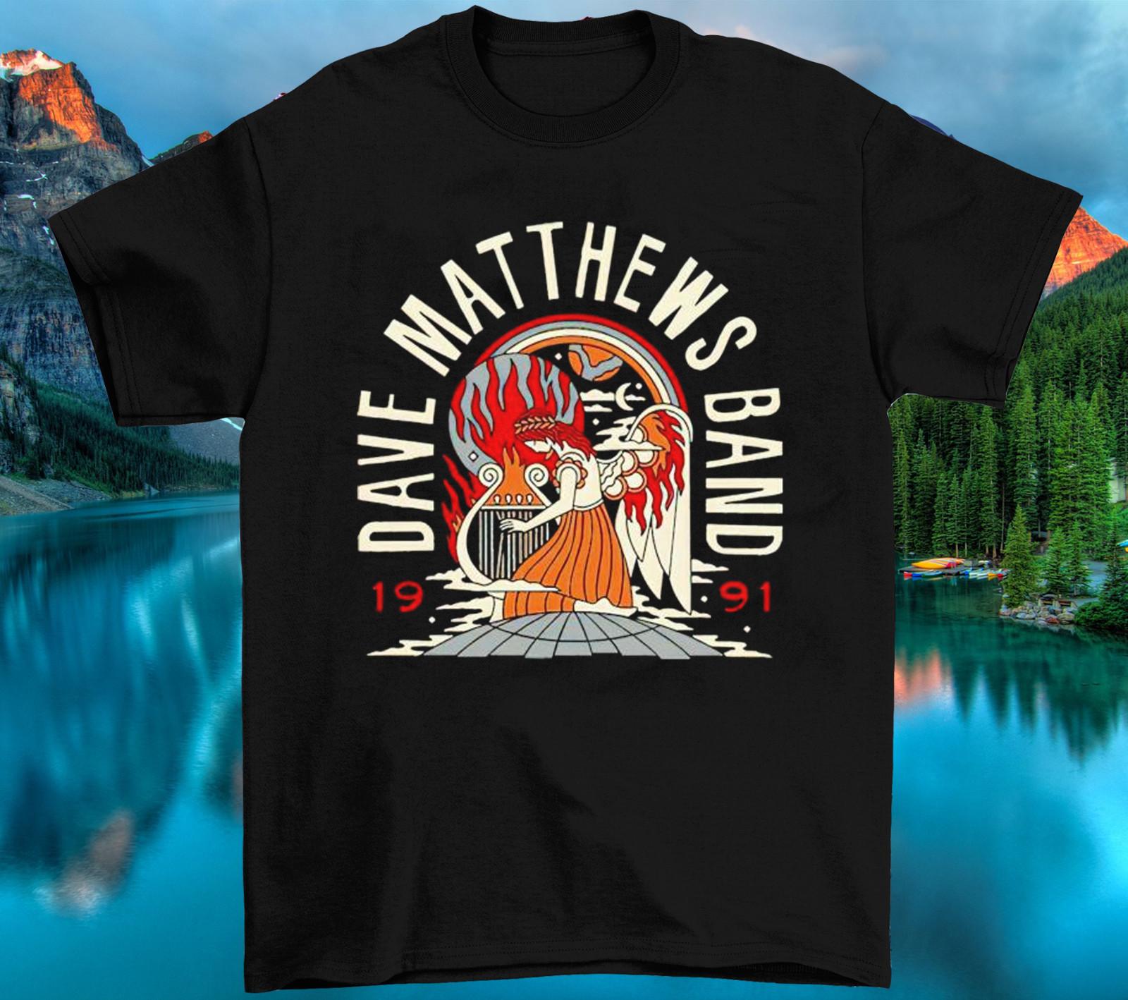 Dave Matthews Band 1991 Concert Cotton S-4XL Unisex Black Classic Shirt CM300 L