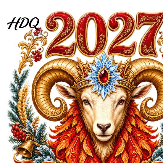 Electrostatic Adsorption Clings 2027 Year Sheep Window Decal Russian Happy New Static Sticker Zodiac Kitchen Bathroom Wall Art Goat Glass