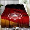 1PC German Football Emblem Printed Soft Flannel Blanket Throw for Adult Bedroom Living Room Sofa Camping Travel Fan gifts Christmas Gifts