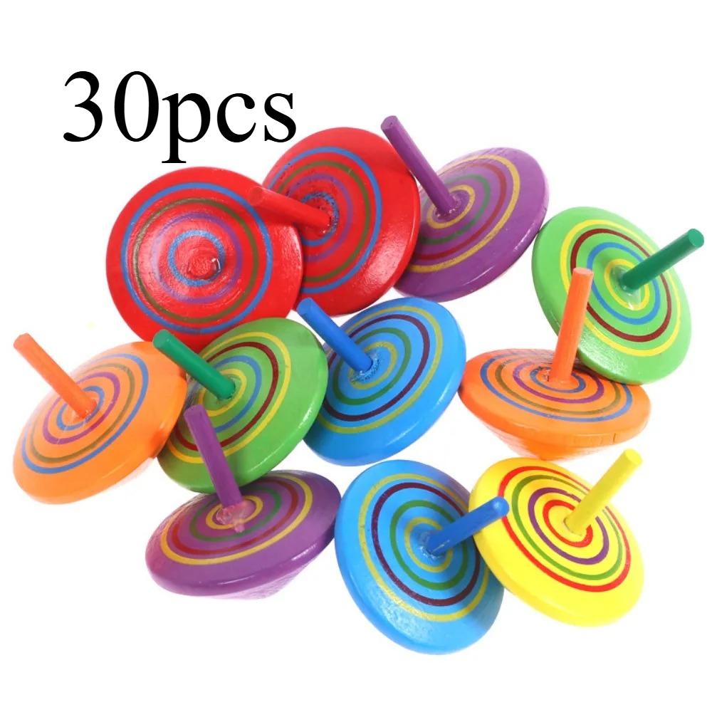 Fun Wooden Spinning Tops for Children’s Party Gifts  Birthday Carnival Gift Souvenirs Back-to-school Classroom Rewards
