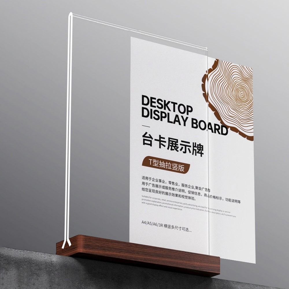 Acrylic Bulletin Board A4/A5/A6 Price Label Display Rack Desk Display Stand  Restaurant