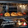 3-Piece non-stick baking pan with red silicone handle kitchen baking board heat-resistant