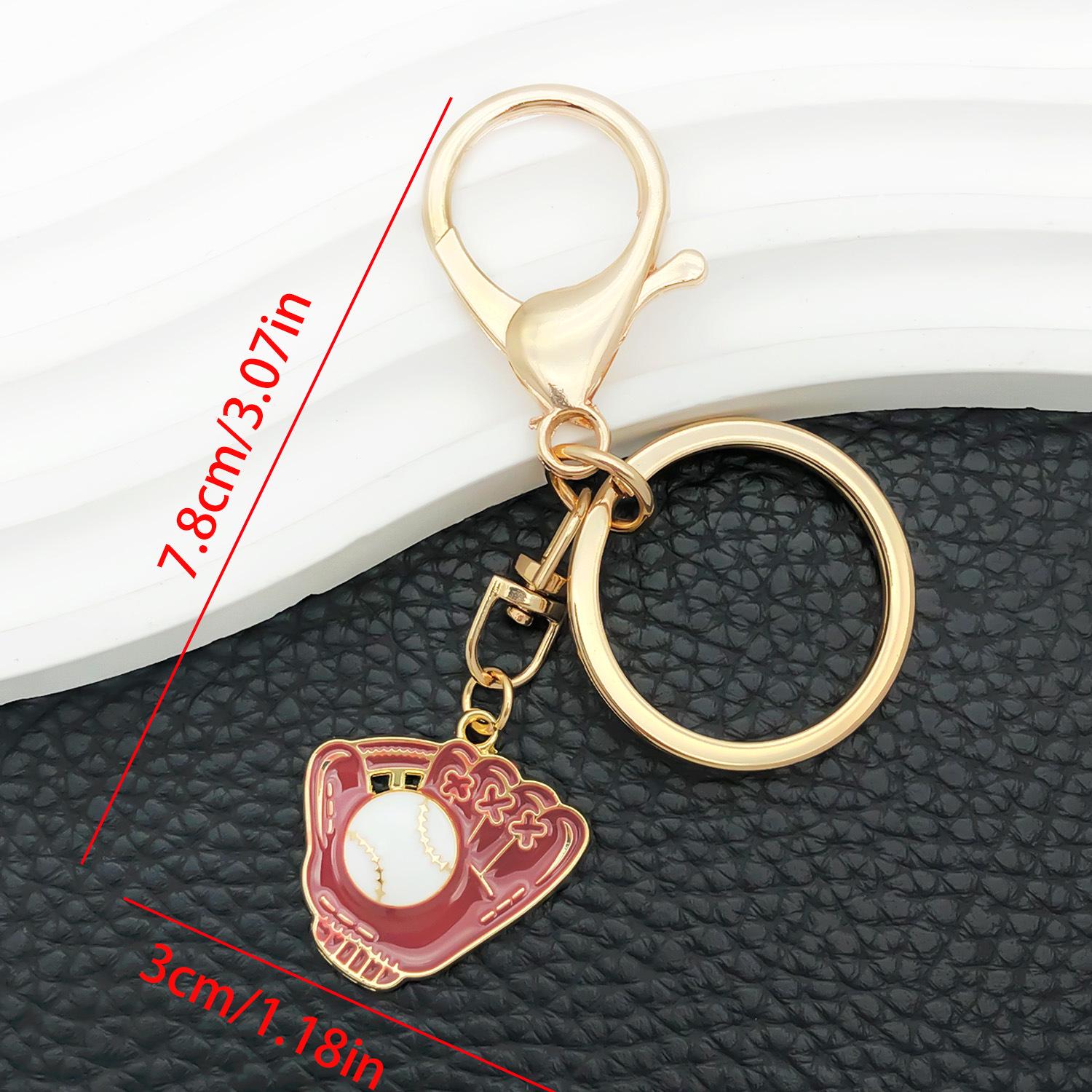 Red Drip Oil Athlete Helmet Keychain - 8-Shaped Backpack Accessory & Gift for Friends