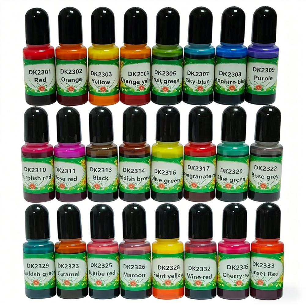 10ML 24 Colors Candle Dye DIY Candle Making Liquid Oil-Based Candle Wax Dye Highly Concentrated Dye for Soy Wax Gel Wax
