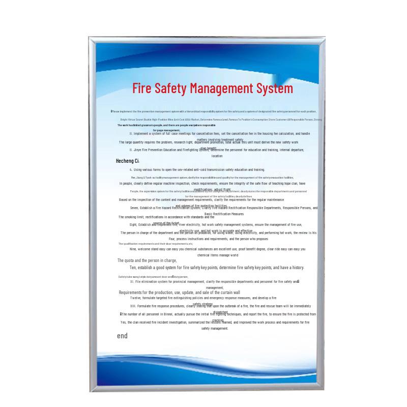 Industrial Fire Safety Management Sign 40×60cm