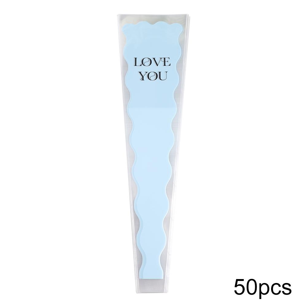50pcs Transparent Flower Packaging Bag Package Supplies Plastic Bag Wrapping Paper Waterproof Bouquet Packing Material Wedding