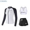 Womens UV Protection Rash Guard Set Long Sleeve Swimwear Surfing Snorkeling Diving Outdoor Activity