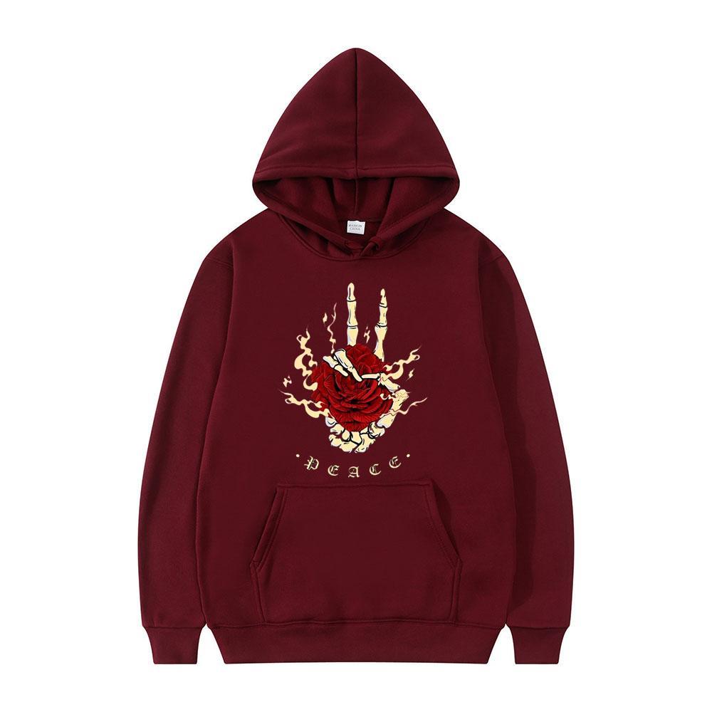 Fashion Trend casual loose high-quality skull print unisex sweatshirt
