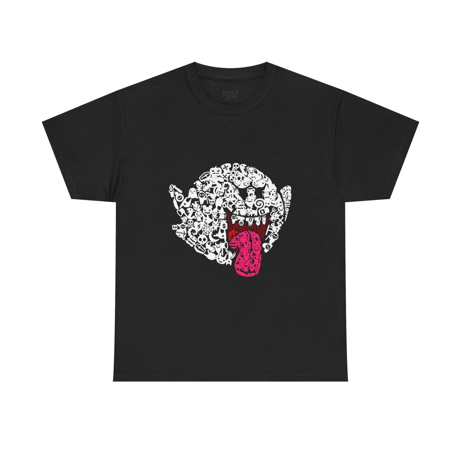 Ghost Cluster Boo Face T-Shirt | Ghost Boo Tongue 4XL
