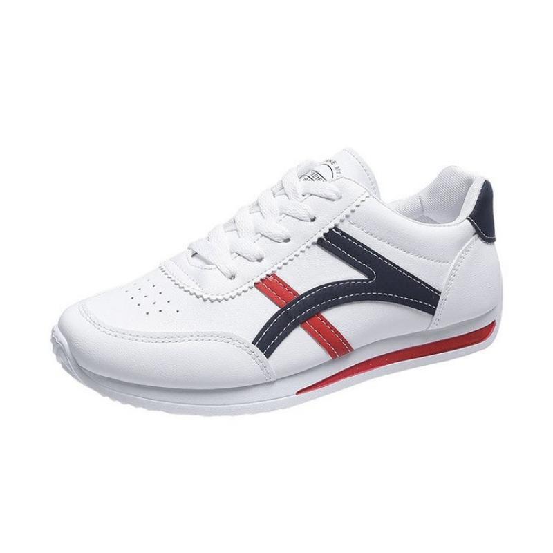 Pantofi sport de primăvară și vară pentru femei, din piele, albi, pantofi de alergare Forrest Gump