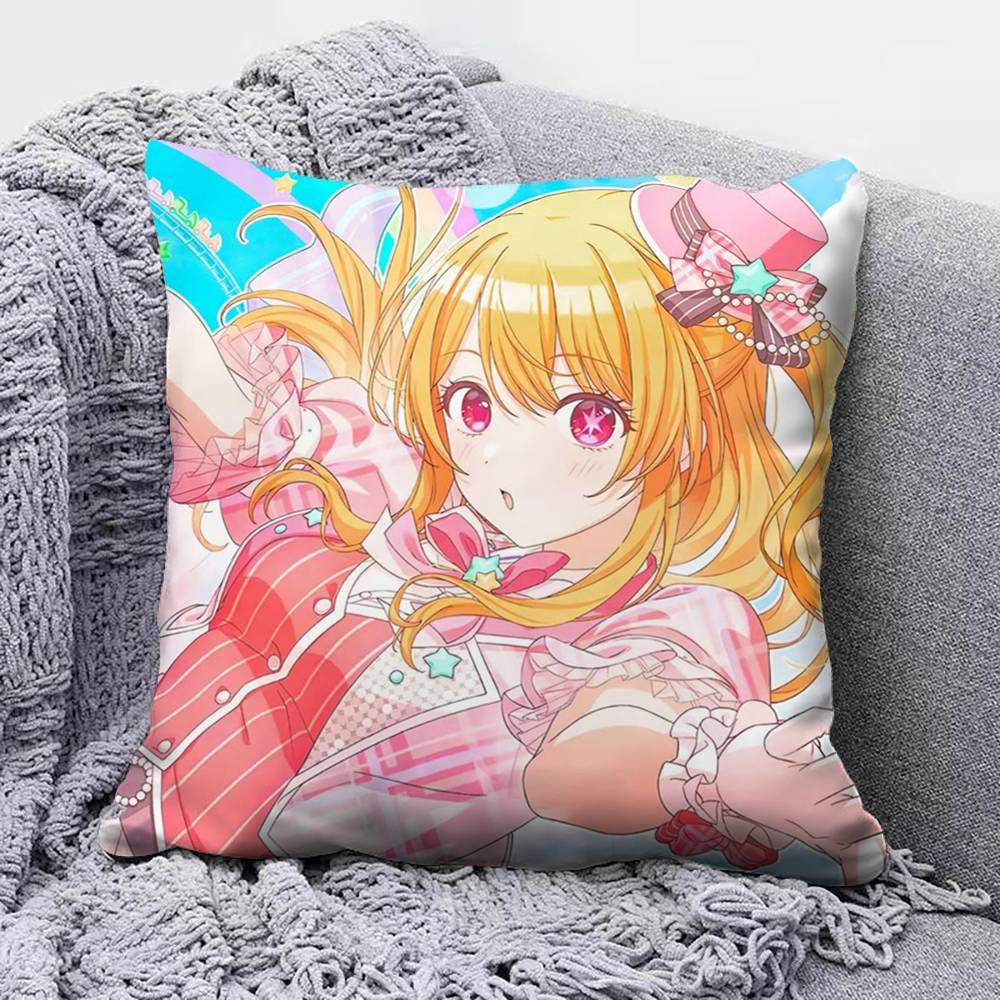 

Ai Hoshino Oshi No Ko Anime Girl Pillow Covers Home Sofa Cushion Covers and Aecorative Custom 30X30cm