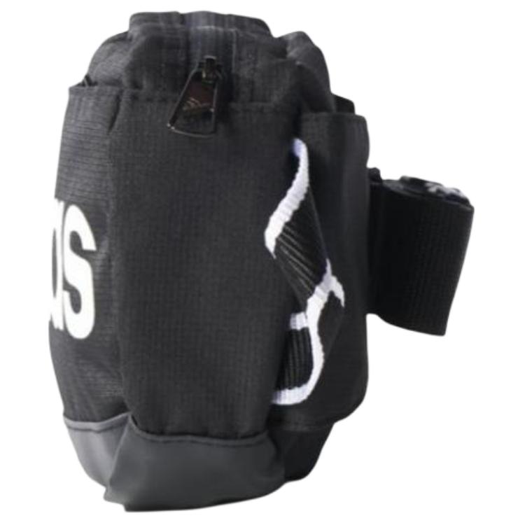 Adidas Zipper Closure Letter Logo Waist Bag Unisex Waist Bag Black AJ9974