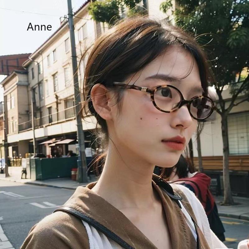Korea Retro Oval Glasses Frame Women Lovely Ins No Makeup Plain Glasses Men Eyewear Cute Decorative Computer Glasses gafas