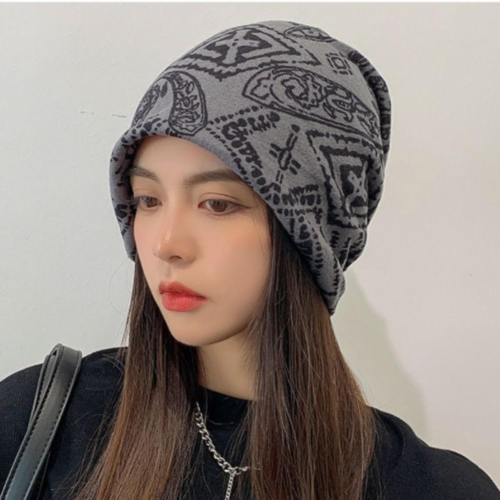 

Женская теплая шапка-пуловер двойного назначения, спортивная, повседневная, с ушками One Size