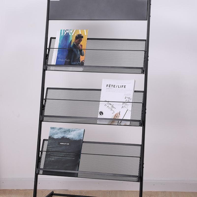 Floor Standing Magazine & Book Display Rack for Periodicals and Promotional Materials