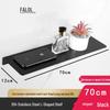 Gunmetal Gray Wall-Mounted Bathroom Shelf - 304 Stainless Steel Vanity Mirror Front Storage Rack