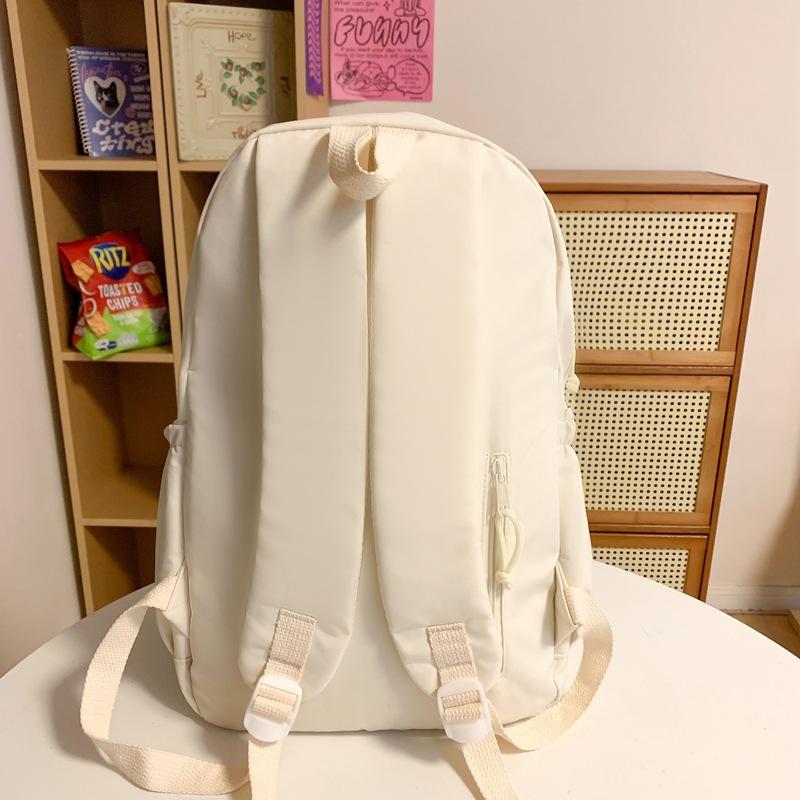 Schoolbag backpack, college student Korean style INS style, large capacity backpack for middle and high school, versatile for girls' casual travel
