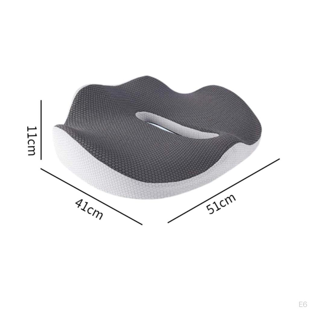 Memory Foam Seat Chair Cushion Donut Pillow Lightweight Portable for Desk Tailbone Support Pad