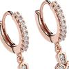 Cross Hoop Earrings, Jewelry Hoop Earrings for Men Women Anniversaries, Rose Gold