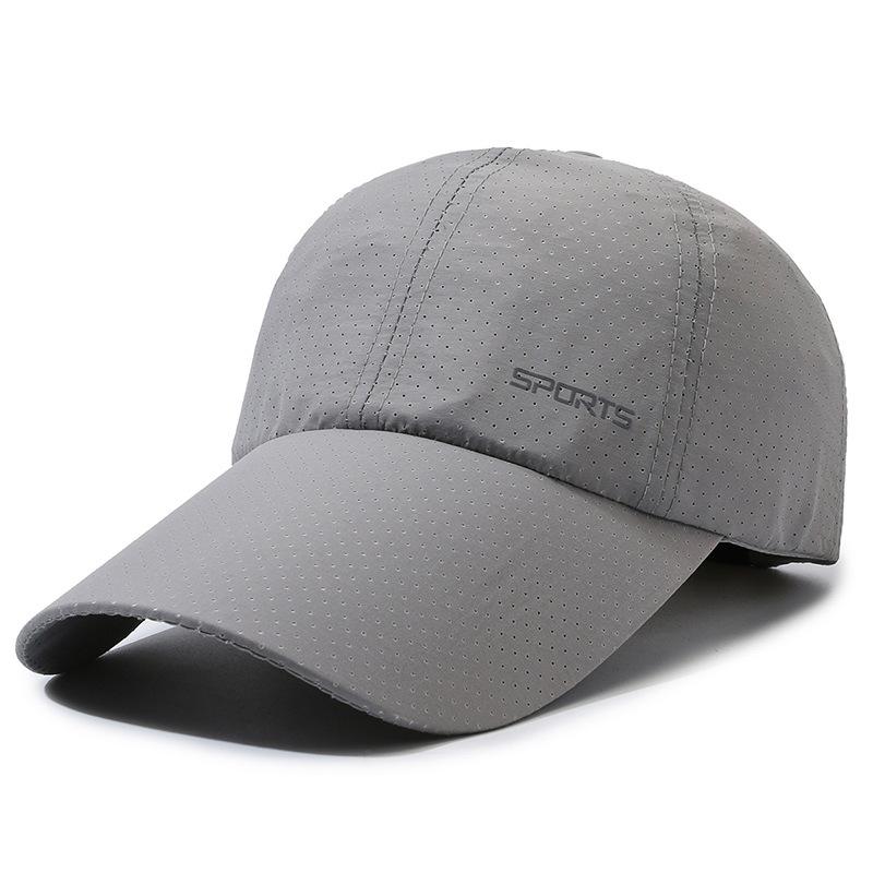 

Модная тонкая быстросохнущая кепка от солнца унисекс кепка для бега дышащая кепка козырек бейсболка с удлиненными полями Adjustable светло-серый