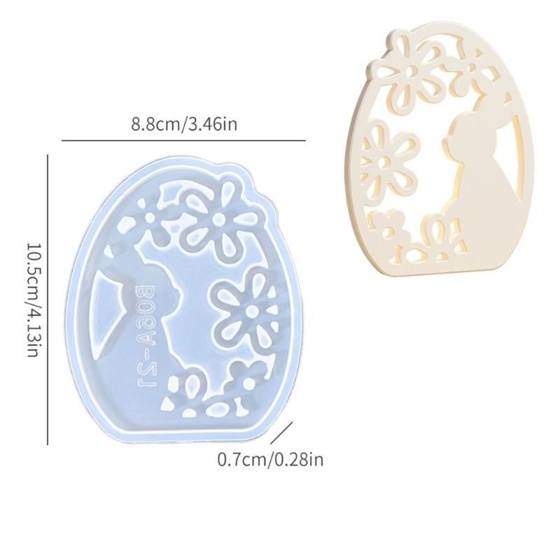 Hollowed Bunnies Silicone Candle Holder Molds for Making Tealight Holder Candle Stand Home Decoration Epoxy Resin Molds