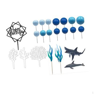 22x Sea Cakes Toppers Birthday Cake Decorations Cupcake Topper for Anniversary Shower
