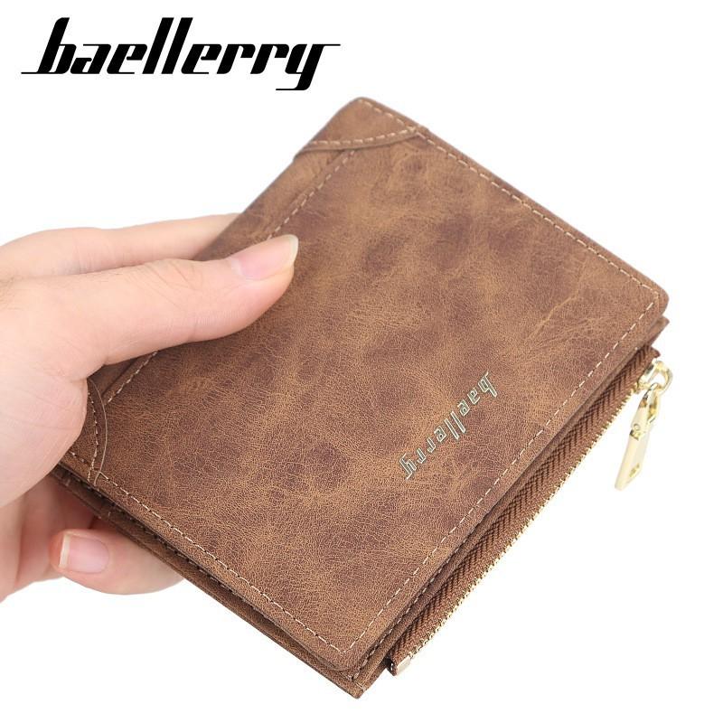 Wallet Men's Short Korean Version Youth Multi Card Vertical Fashion Zipper Coin Purse