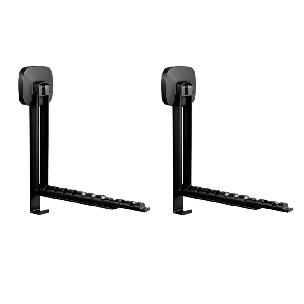 2 Pieces No-drill Installation Suction Cup Clothes Hanger Adjustable Length Laundry Rack  for Home