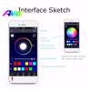 LED Işık Şeridi Bluetooth APP Uzaktan Müzik Kontrol Renkleri Parti Ev için Uzaktan Kumanda ile Esnek LED Şerit Işıklar 0.5-10 M