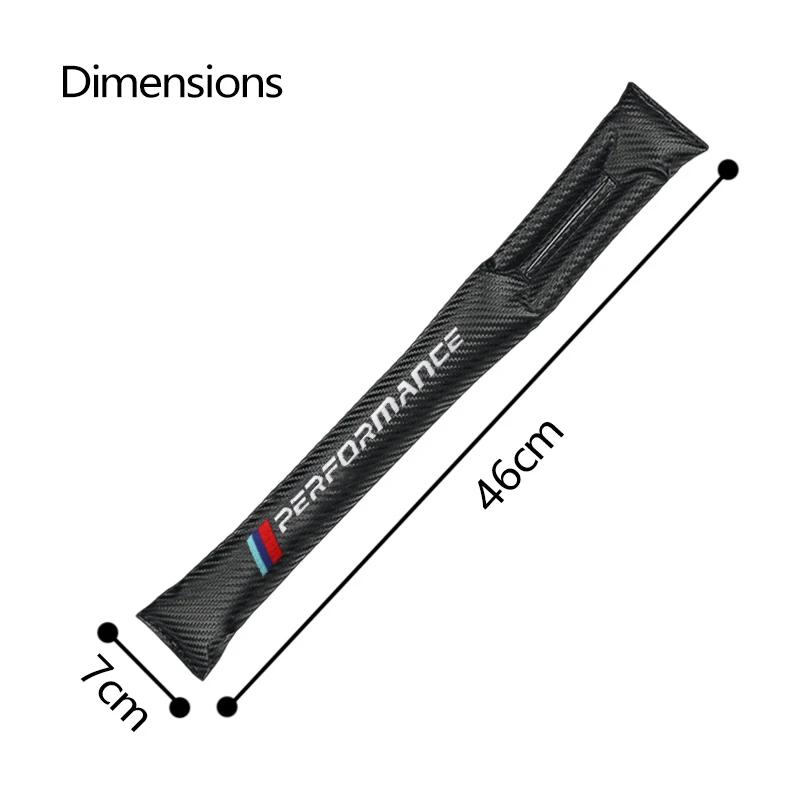 2Pcs Carbon Fiber Car Interior Seat Gap Plug Filler Pad For BMW Performance X3 X5 X6 E30 E38 E39 E46 E60 E61 E90 E91 E92 E93 M3 HD5