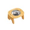 Wooden Stand Holder Raised Pet Bowl Stainless Steel Bowl Dog Feeder Dish  Small Dogs