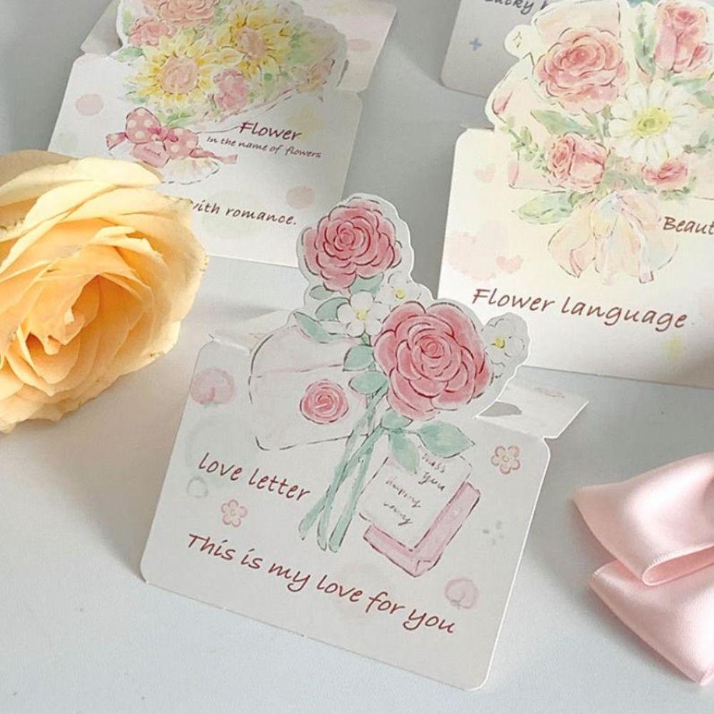 Decoration Cards Floral Invitation Card Rose Thank You Card  Teacher's Day