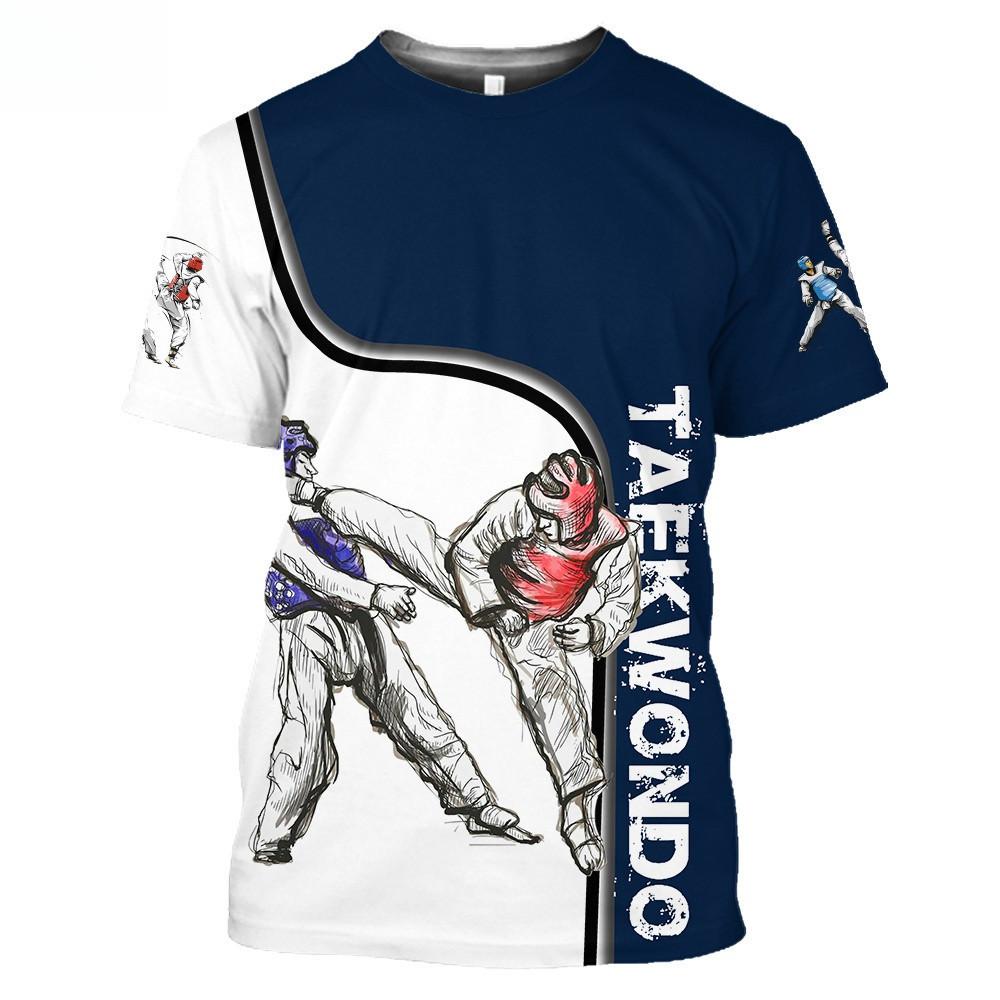 3D Personalized Men's T-shirt Summer Taekwondo Short Sleeve